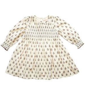 Pink Chicken Cream Floral Toddler Dress. 12-18 Months.